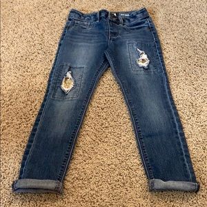 Sparkle accent skinny jeans